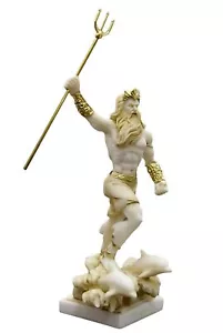 Poseidon griechischer Meeresgott Neptun Statue Skulptur Figur handgefertigt 6,7 Zoll - Bild 1 von 7