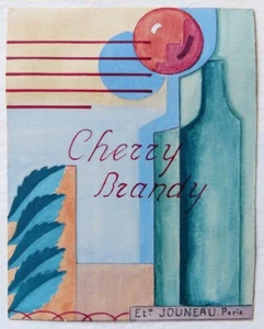 Projet d'étiquette dessin aquarelle vers 1910 cubiste cubisme futurisme Jouneau - Picture 1 of 1