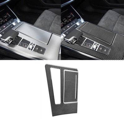 2Pcs Carbon Fiber Gear Shift Panel Cover Trim Sticker For Audi A6 C8 2019-2022 Foto 1 de 4