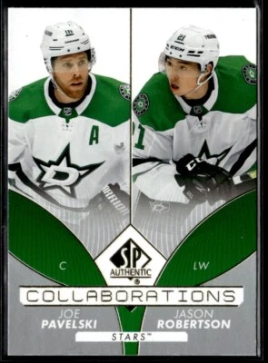 2022-23 SP Authentic Collaborations Joe Pavelski / Jason Robertson #C-2 - Image 1 of 2
