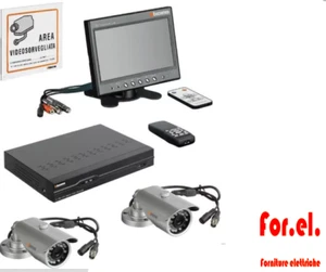 KIT VIDEOÜBERWACHUNG BTICINO MIT DVR 4 EINGÄNGE MIT LAN 391863 + 7" MONITOR - Bild 1 von 1