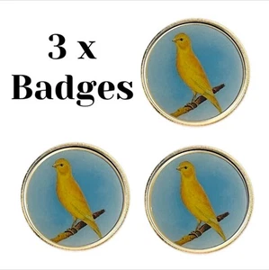 3 x Yellow Canary (BU2) Lapel Pin Badges - Picture 1 of 3