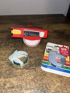 Vintage Red Dymo X-300 & 1 roll of DYMO black labeling tape unopened on card+ - Picture 1 of 1