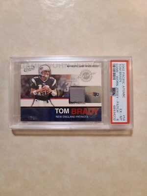 2002 Pacific Atomic Tom Brady GU Rookie Year Jersey Silver #/50 PSA Patriots - Image 1 of 3