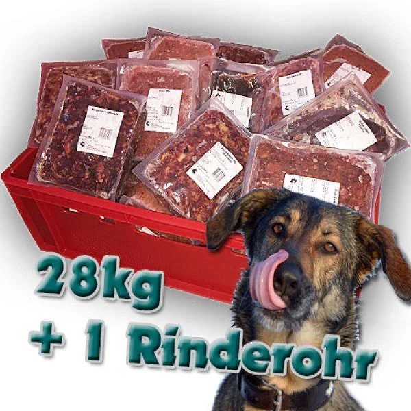 BARF Hundefutter - "Riesen-Fresspaket 28kg (o.Pansen)" Frostfutter Frischfleisch - Bild 1 von 1