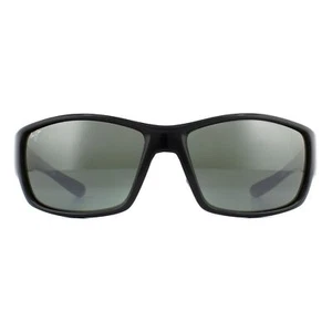 Maui Jim Sunglasses Local Kine 810-07E Shiny Black Grey Maroon Grey Polarized - Picture 1 of 4