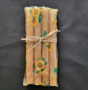 Neu Vintage gelb Bambus Spitzkerzen 4er Set Hawaii Tiki Bar Sommer Party - Bild 1 von 8