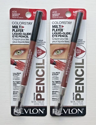 (2 Lot) Revlon ColorStay Liquid Glide Eyeliner Eye Pencils QUEEN OF HEARTS #406 - Image 1 of 4