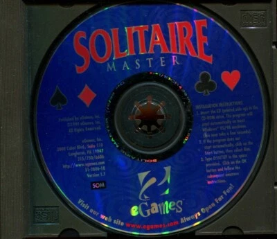 Solitaire Master - CD Rom - CD & Backcover - Bild 1 von 2