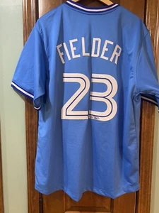 Cecil Fielder #23 Autographed/Signed Toronto Blue Jays Jersey. JSA Authenticated - Picture 1 of 9