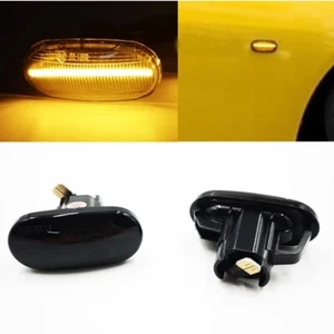 2x For Honda Integra 1994-2001 Front Fender Marker Signal Light Led Black Cover - Bild 1 von 1