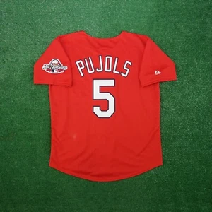 Albert Pujols 2009 St. Louis Cardinals Alt Red Men's Jersey w/ All Star Patch - Picture 1 of 6