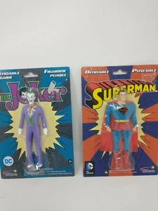NJ Croce Bendable Action Figure Joker Bendable 5.5” + Superman LOT Posable - Picture 1 of 5