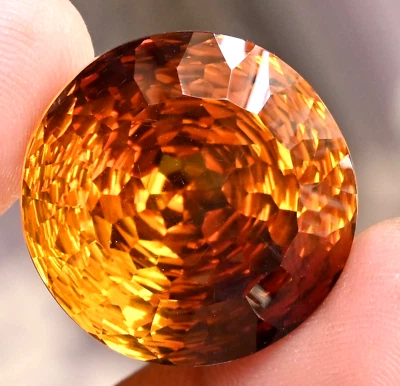 Pedra preciosa impecável 46,55 quilates natural bicolor ametrina redonda não tratada certificada - Imagem 1 de 4