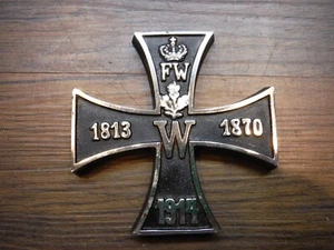 1914 WWI German Iron Imperial Cross 4" Paperweight Prussian 1813-1840- Original - Picture 1 of 3