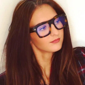 Fashion Oversize T Eyeglass frames Anti Blue light Square Flat Glasses 95167 - Picture 1 of 24