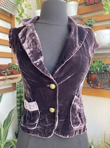 TWENTY ONE Womens  Button Up Blouse Cardigan Top Size S Velvet Brown - Picture 1 of 11