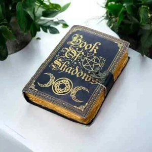 Leather Book of Shadows Grimoire Journal Magical Spell Notebook - Picture 1 of 6