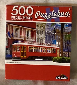 New Orleans Bright Red Streetcar - 500 Pieces Jigsaw Puzzlebug - New Sealed - - Picture 1 of 1