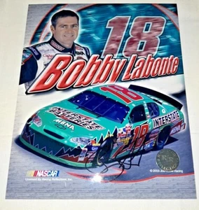 Bobby Labonte COLLAGE JGR #18 INTERSTATE autographed 8x10 NASCAR HOF CHAMP photo - Picture 1 of 1