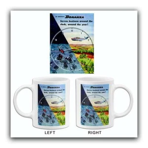 1947 Beechcraft Bonanza "Serves Business" - Promotional Advertising Mug - Picture 1 of 3