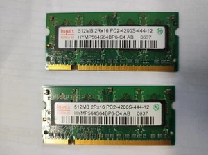 1GB RAM SODIMM 2x512MB DDR2 533MHz 4200S Hynix HYMP564S64BP6-C4 per notebook - Foto 1 di 1