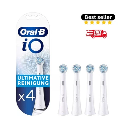 New Oral-B iO ULTIMATIVE REINIGUNG White Replacement Brush Heads - 4 Pack UK