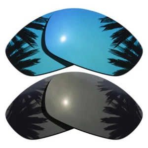 Lentes de repuesto polarizadas negras y azules hielo para gafas de sol Oakley Empalme - Imagen 1 de 4