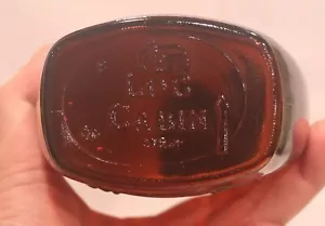 BROWN GLASS LOG CABIN SYRUP BOTTLE - Picture 1 of 17