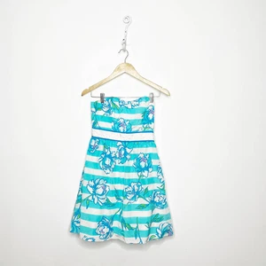 Lilly Pulitzer Langley Kleid in Shorely Blue Tossing the Line Seide Damen 0 - Bild 1 von 5