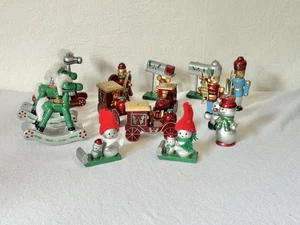 15er Set Deko Stehend Weihnacht Bunt Holz Figuren - Bild 1 von 6