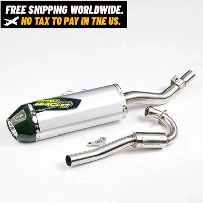 Carbon Green Racing Full System Exhaust Pipe Kit Pro KAWASAKI KLX140 KLX140L - Изображение 1 из 4