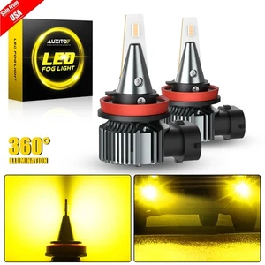 AUXITO 2X H8 H11 LED Fog Light Bulb 3000K Amber Yellow Driving DRL Lamp 40000LM - Picture 1 of 13