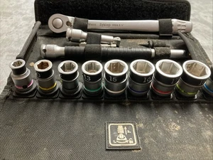 Wera 8004 B Zyklop Metallknarre mit Schalthebel 3/8 mit Steckschlüsselsatz 14-tlg - Bild 1 von 7