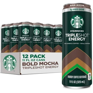 Starbucks Tripleshot Coffee Energy Drink, Bold Mocha, 11 fl oz Cans 12 Pack, ... - Picture 1 of 4
