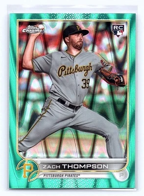 2022 Topps Chrome Sonic Aqua RayWave Refractor /199 Zach Thompson #30 Rookie RC - Image 1 of 2