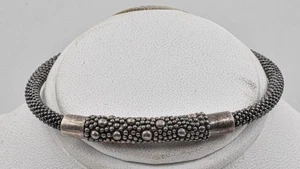 Michael Dawkins Sterling Silver 925 Beaded Design Bracelet Size 7.6" Length - Picture 1 of 7