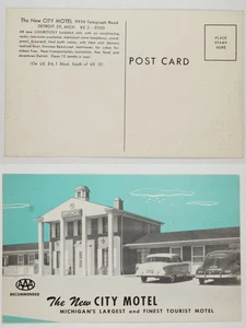 The New City Motel Detroit MI, 9939 Telegraph Rd, AAA, Cars, Chrome Era - Picture 1 of 1
