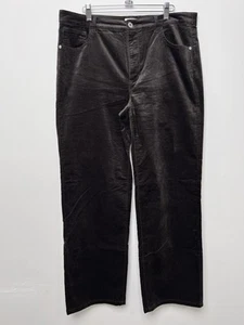 J. Jill Womens Size 14 Velveteen High Rise Brown Wide Leg Velvet Pants Y2K - Picture 1 of 8