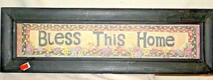Bless The Home Print in Wooden Frame -NEW - Picture 1 of 4