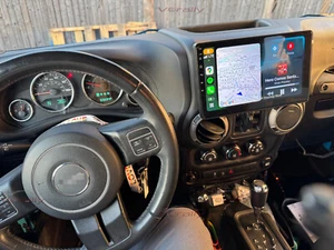 For 2007-2017 Jeep Wrangler Sahara Radio, With Wireless CarPlay and Android Auto - Picture 1 of 23