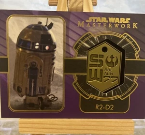 Star Wars Masterwork R2-D2 /50 Dog Tag Relic Rare Skywalker Medallion Movie prop - Picture 1 of 7