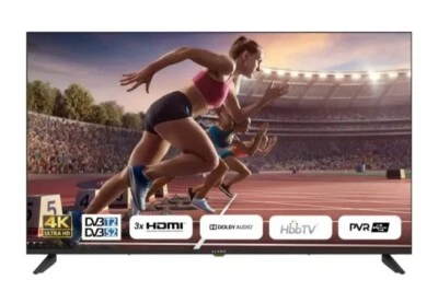 55-Zoll 4K UHD LED Fernseher Smart TV, HDR, HDMI, USB, WLAN, Schwarz - OUTLET B - Bild 1 von 4