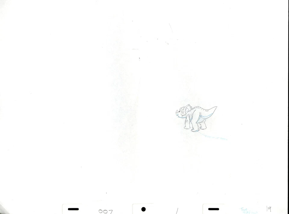 LAND BEFORE TIME DRAWING OF CERA 111122-19 SIGNED BY ANIMATOR - Image 1 of 1
