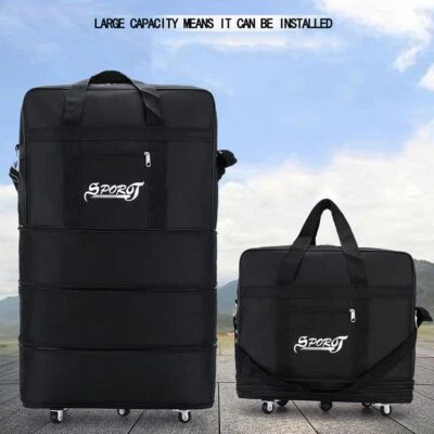 3 Layers Expandable Travel Carry-on Luggage Rolling Suitcase Wheeled Duffle Bag - Image 1 of 4