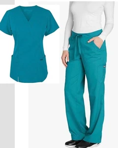 Barco Ladies Grey's Anatomy Scrub Set (2 pants, 1 top), Teal, Medium, NWT - Picture 1 of 18