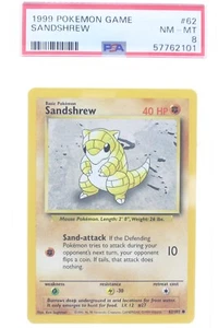 PSA 8 NEAR MINT MINT 1999 Pokémon Game Base #62 Sandshrew!!! - Bild 1 von 4