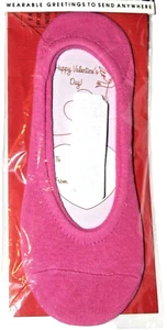 K. Bell Women's Valentine's Day  Fuchsia Pink No Show Socks  Liner  Sz 9-11 - Picture 1 of 3