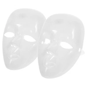 2PCS Men Blank Masks Party Mask Blank Masks Party Mask Masquerade Cosplay Mask - Picture 1 of 12