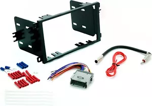 Double DIN Stereo Installation Kit for Select 2000-2013 GM Vehicles Black New - Picture 1 of 7